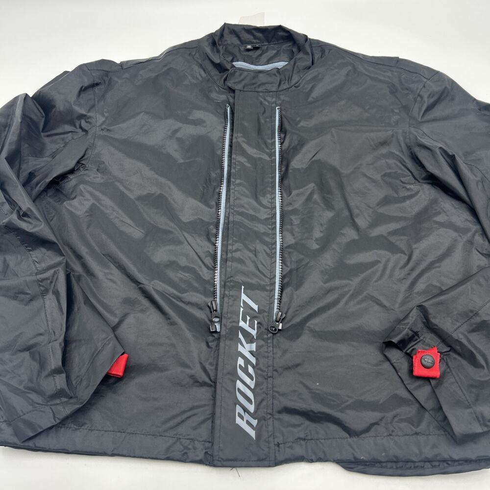 Joe Rocket Full Zip Wind Coat Size Zip Out Quilted Liner Men’s Size LARGE Black - Picture 2 of 10